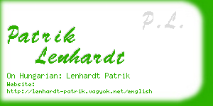 patrik lenhardt business card
